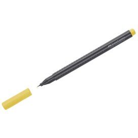 Ручка капиллярная Faber-Castell 'Grip Finepen' желтая, 0,4мм, трехгранная