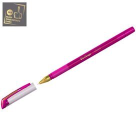Ручка шариковая Berlingo 'xGold' розовая, 0,7мм, игольчатый стержень, грип