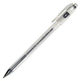 Ручка гелевая Crown 'Hi-Jell Metallic' серебро металлик, 0,7мм