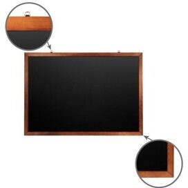 Доска для мела магнитная BRAUBERG, 100х150 см, черная, деревянная окрашенная рамка, Россия, 236895