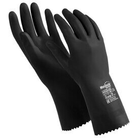 Перчатки латексные MANIPULA 'КЩС-2', ультратонкие, размер 8-8,5, M, черные, L-U-032