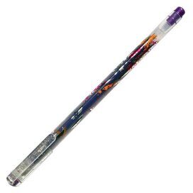 Ручка гелевая Crown 'Glitter Metal Jell' фиолетовая с блестками, 1,0мм