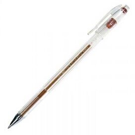 Ручка гелевая Crown 'Hi-Jell Metallic' оранжевая металлик, 0,7мм
