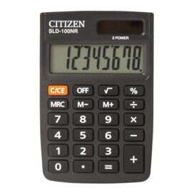 Калькулятор карманный CITIZEN SLD-100NR, МАЛЫЙ (90х60 мм), 8 разрядов, двойное питание