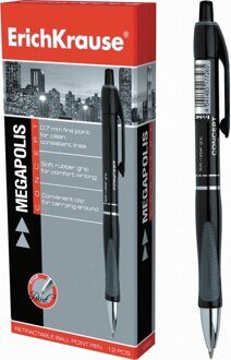 Ручка шариковая автомат. ERICH KRAUSE Megapolis Concept, корпус черн., 0,7мм, линия 0,35мм,черная,32