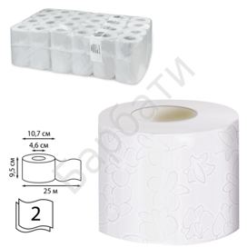 Бумага туалетная 25м, VEIRO Professional Premium, (Система T4), КОМПЛЕКТ 48шт, 2-сл, T308