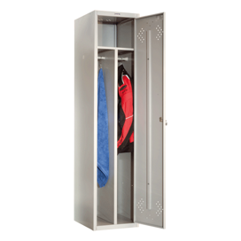 Шкаф металлический для одежды ПРАКТИК 'LS-11-40D', 2 отделения, (в1830*ш418*г500мм;22кг), разборный