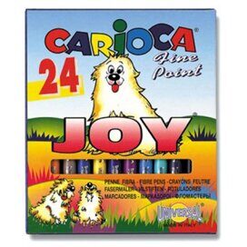 Фломастеры Carioca 'Joy', 24цв., смываемые, картон, европодвес
