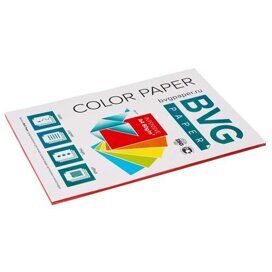 Цветная бумага для принтера Bvg интенсив красная, А4, 50 листов, 80г/м2